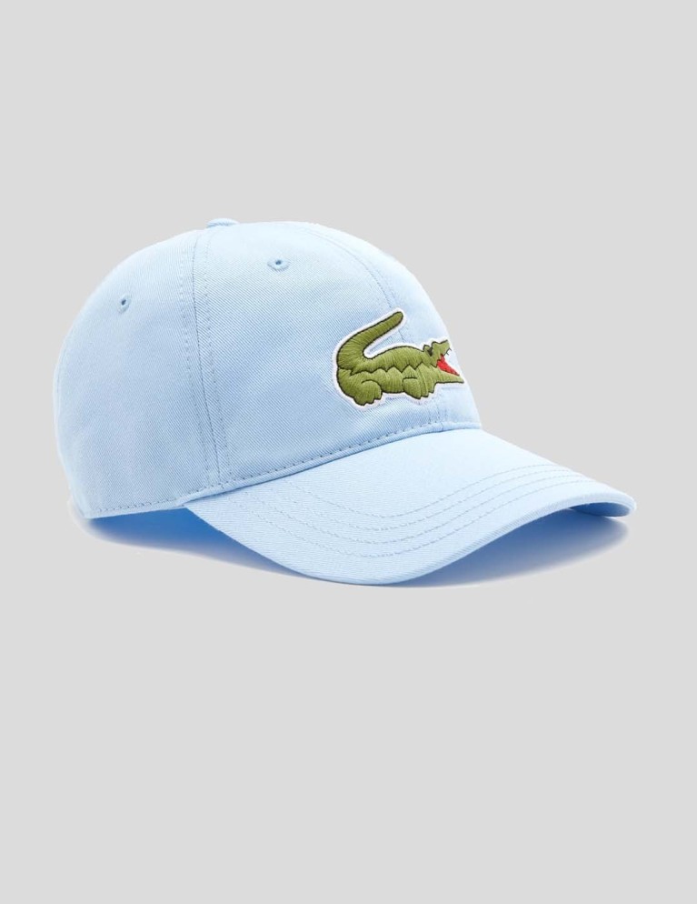 Cappello LACOSTE regolabile in cotone verde panorama sarga